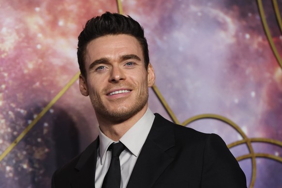 epa09549958 Scottish actor Richard Madden attends the UK premiere of ?Eternals? at the BFI Max in in London, Britain, 27 October 2021. The movie will be released in UK cinemas on 05 November 2021. EPA ...