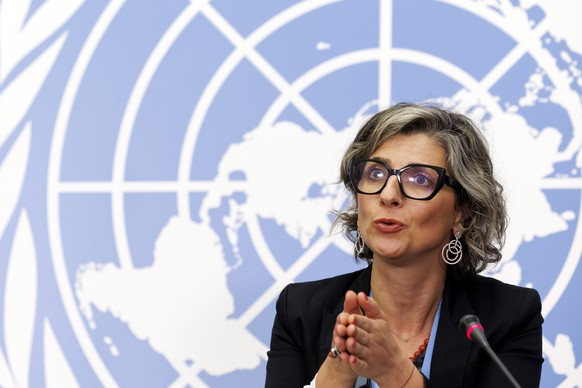 La rapporteuse Francesca Albanese.