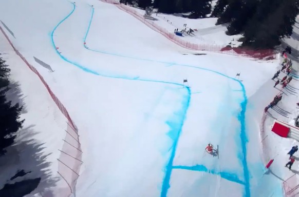 Lara Gut-Behrami lors du super-G à Crans-Montana.
