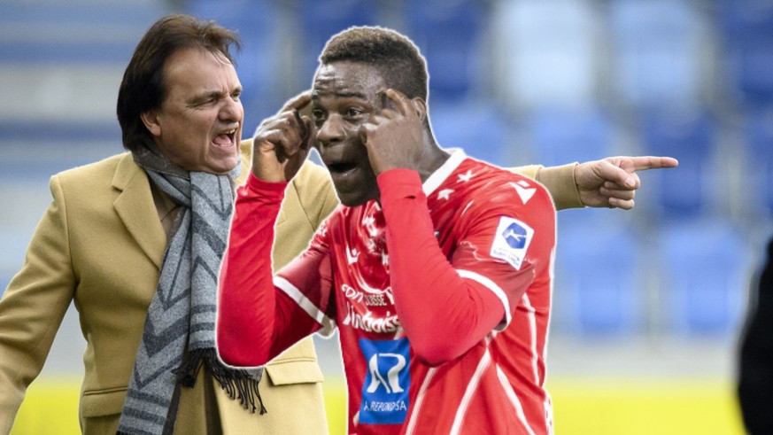 Comme la star du FC Sion Mario Balotelli, Christian Constantin en a gros sur la patate contre la Swiss Football League.