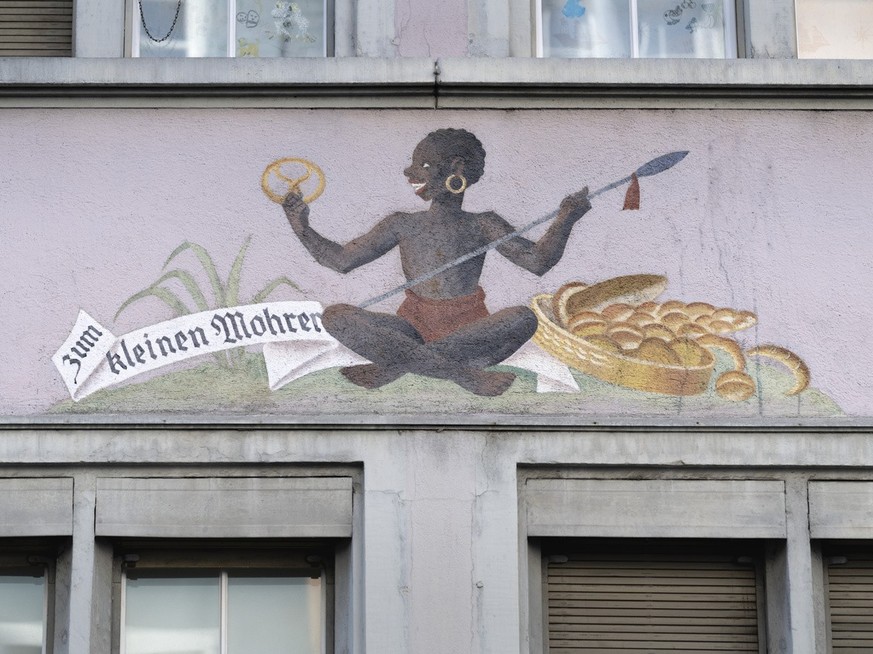 Les traces de la colonisation sont toujours présentes en Suisse: une peinture raciste à Zurich, avril 2021.