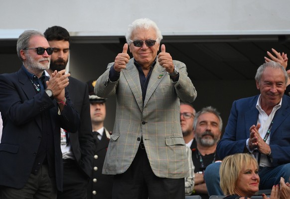 epa11353712 Nicola Pietrangeli reacts at the end of the final match at the Italian Open tennis tournament in Rome, Italy, 19 May 2024. EPA/ETTORE FERRARI