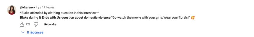 commentaire sur Blake Lively