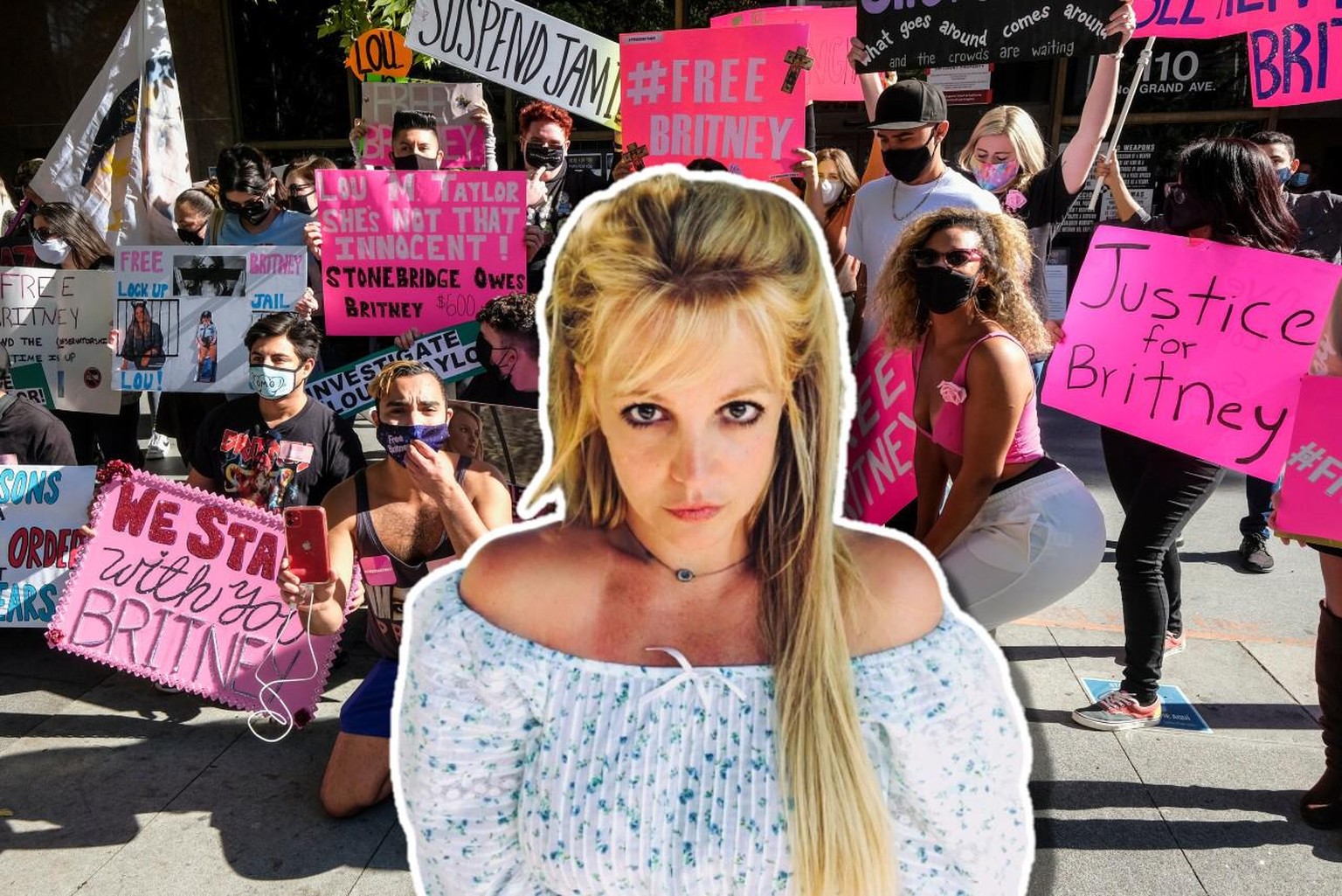 Le mouvement «Free Britney» a manifesté devant la Cour de justice, fin novembre 2020. 