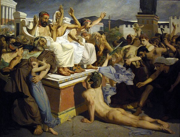 Pheidippides giving word of victory after the Battle of Marathon. Found in the collection of . (Photo by Fine Art Images/Heritage Images/Getty Images)
