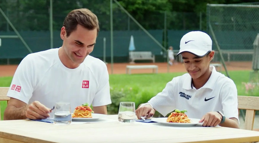 Federer lors de sa dernière apparition pour Barilla, à Zurich en 2022.