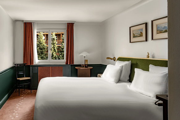 Une chambre de l&#039;Experimental Chalet à Verbier.