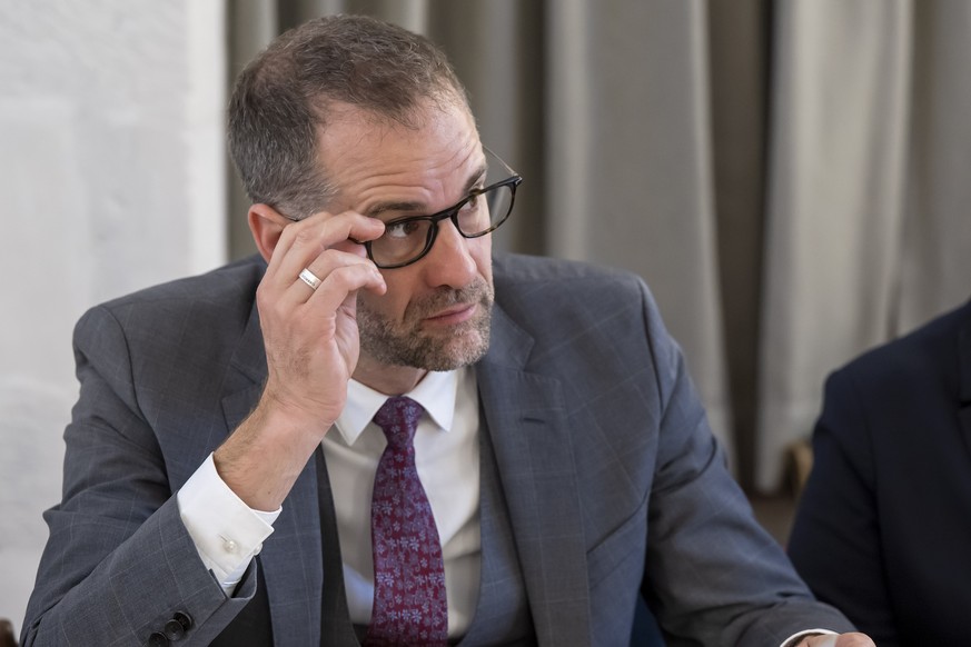 Le conseiller d&#039;Etat genevois, Antonio Hodgers, s&#039;exprime, sur la presentation du projet de budget 2025 et la planification financiere quadriennale (PFQ) 2025-2028 et le plan d&#039;intentio ...