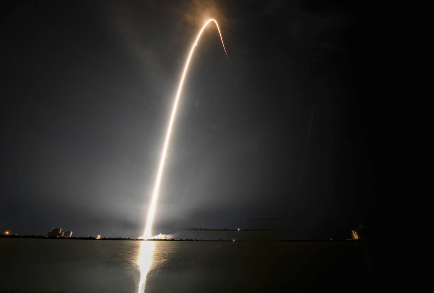 A SpaceX Falcon 9 rocket lifts off from Cape Canaveral Space Force Station, FL, early Sunday morning, June 19, 2022. The rocket, carrying a Globalstar communications satellite, marks the 26th launch o ...