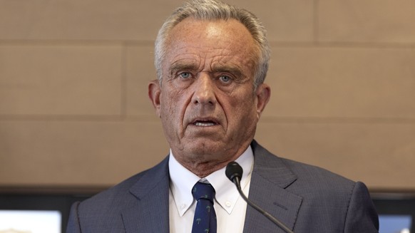 Health and Human Services Secretary Robert F. Kennedy Jr. speaks during a press conference about Utah's new fluoride ban, food additives and SNAP funds legislation, Monday, April 7, 2025, in Salt ...