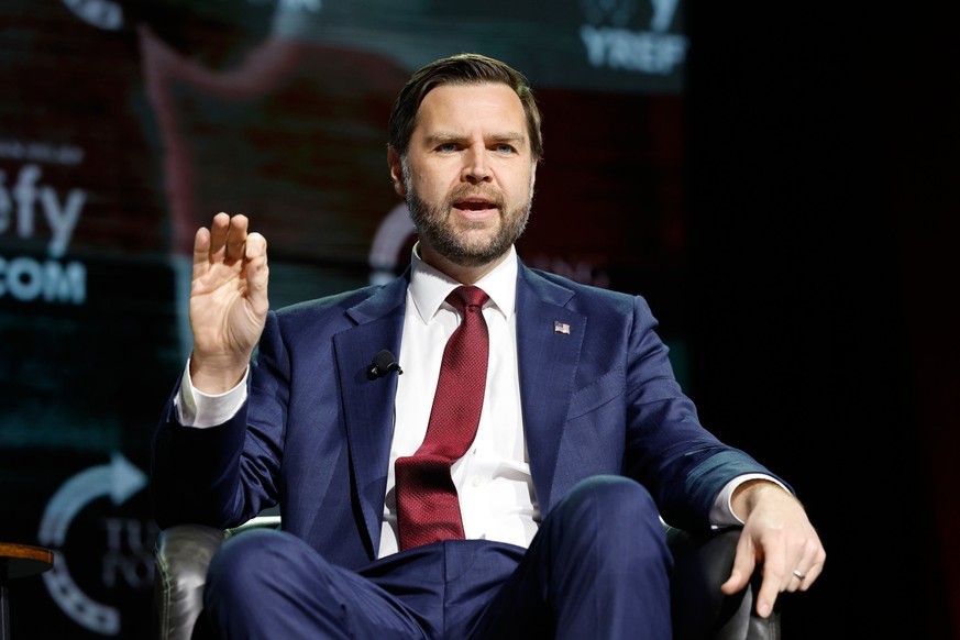 Vice President JD Vance speaks at a Turning Point USA tour stop at the University of Georgia in Athens, Ga., Tuesday, April 14, 2026. (AP Photo/Erik S. Lesser)