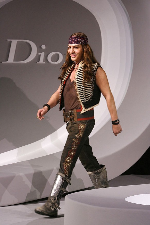 John Galliano, designer during Cruise 2008 - Christian Dior - Runway at 7 World Trade Center in New York City, New York, United States. (Photo by M. Von Holden/WireImage for Christian Dior Inc-DUPLICA ...