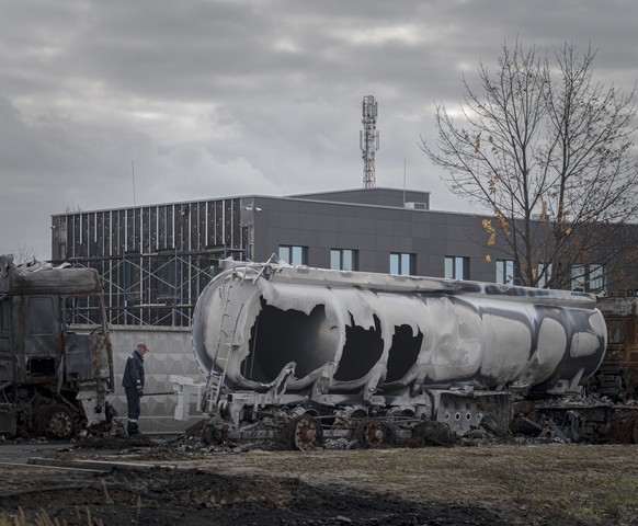 Ce qui reste après une frappe russe à Kalynivka, octobre 2022.