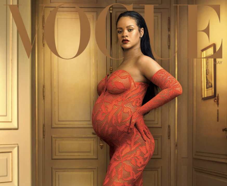 Rihanna bébé Vogue magazine couverture mai Annie Leibovitz