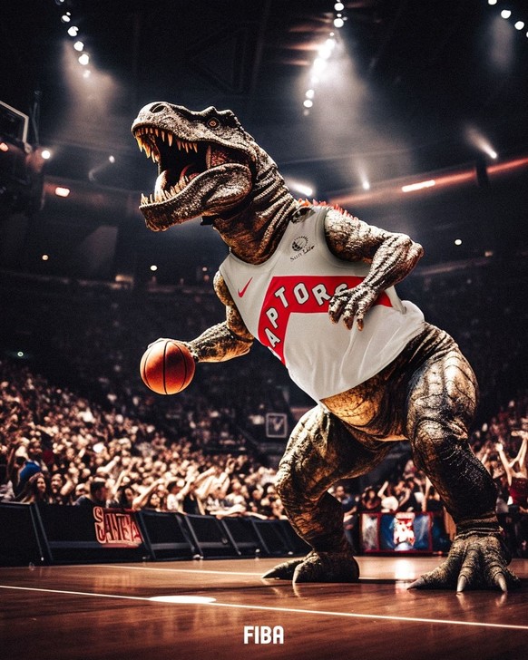 L'intelligence artificielle est-elle au point? Pas sûr! Les internautes ont remarqué qu'il s'agissait là d'un T-rex, et non d'un raptor, le symbole de l'unique franchise canadienne de la ligue, basée ...