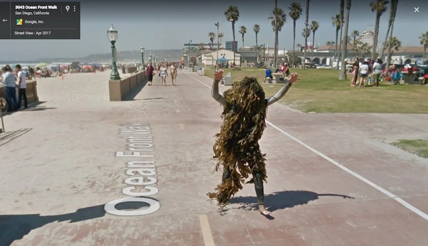 Merkwürdiges Zeug auf Google Street View 
https://www.cnet.com/pictures/crazy-images-caught-on-google-street-view/