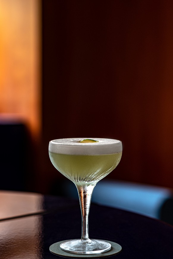 Le St-Germain des Prés, à base de Gin et de liqueur de sureau.