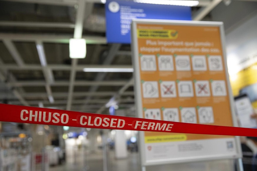 A view of Ikea store prior on its reopening day during the spread of the pandemic Coronavirus (COVID-19) disease, in Geneva, Switzerland, Monday, March 1, 2021. From today the Swiss authorities relax  ...