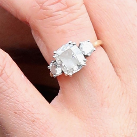 EDINBURGH, SCOTLAND - FEBRUARY 13: Meghan Markle, rings detail, visits Edinburgh Castle on February 13, 2018 in Edinburgh, Scotland. (Photo by Chris Jackson/Getty Images)
