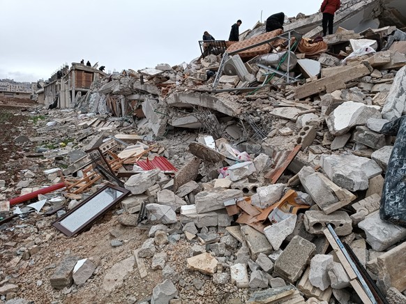 Les bureaux de Solidarités International, situés dans la ville d'Idlib, ont été complètement détruits.