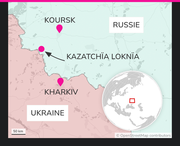 Kazatchïa Loknïa, carte de situation.