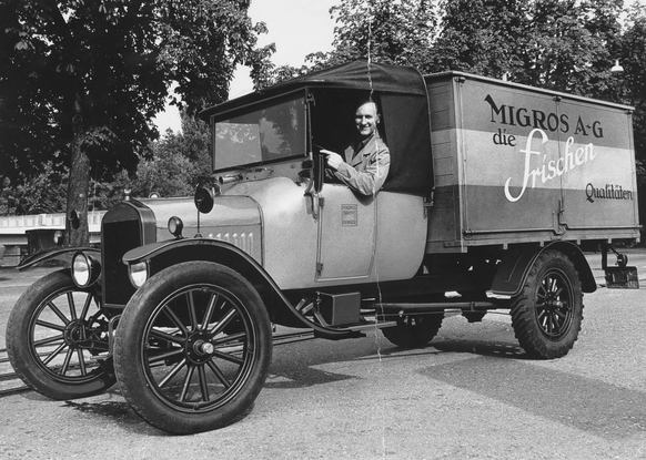 Der alte Migros-Wagen.