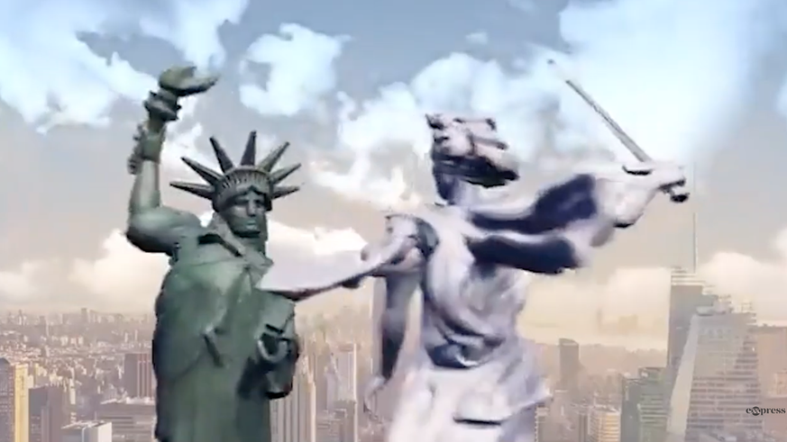 Poutine fait décapiter la Statue de la Liberté en 30 secondes