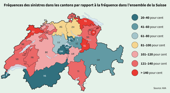 fréquence sinistre cantons fouine Suisse