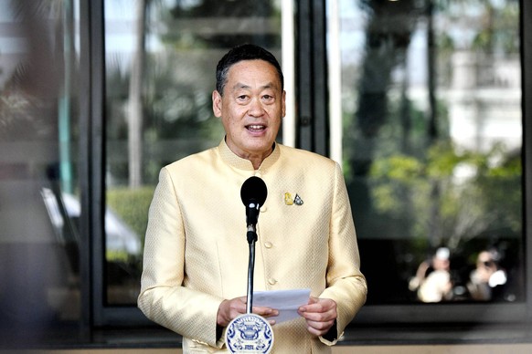 240102 -- BANGKOK, Jan. 2, 2024 -- Thai Prime Minister Srettha Thavisin delivers a speech in Bangkok, Thailand, Jan. 2, 2024. Thailand will permanently waive visa requirements for Chinese citizens sta ...