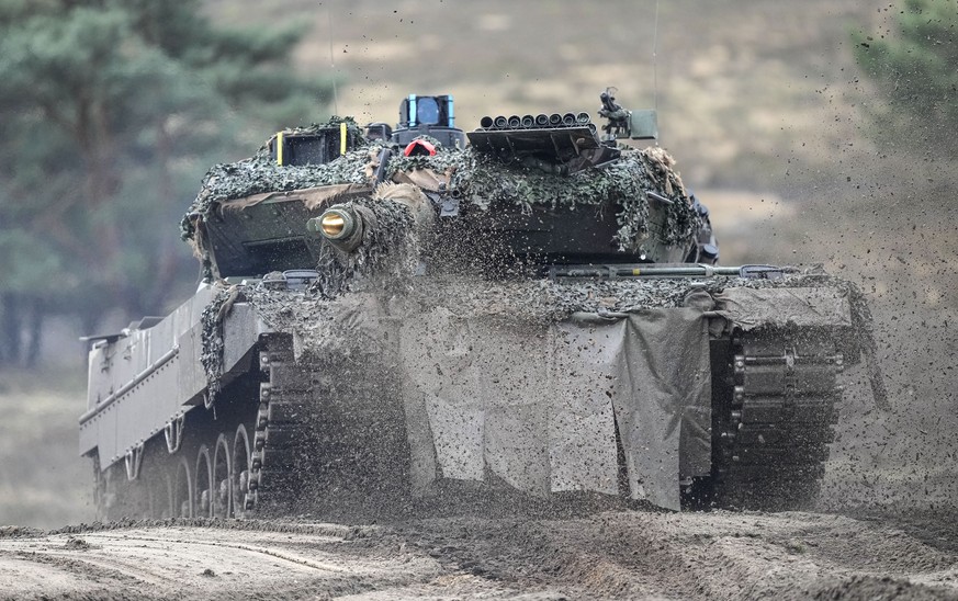 L'Ukraine dispose actuellement d'une soixantaine de chars Leopard 2 (image d'illustration).
