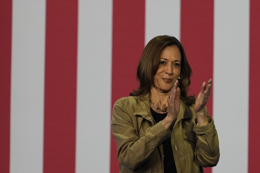 Democratic presidential nominee Vice President Kamala Harris speaks at Cochise College Douglas Campus in Douglas, Ariz., Friday, Sept. 27, 2024. (AP Photo/Carolyn Kaster)