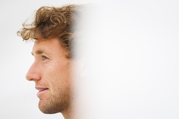 Casper Ruud of Norway attends a press conference during the ATP 250 Geneva Open tournament, Tuesday, May 23, 2023 in Geneva, Switzerland. (KEYSTONE/Valentin Flauraud)