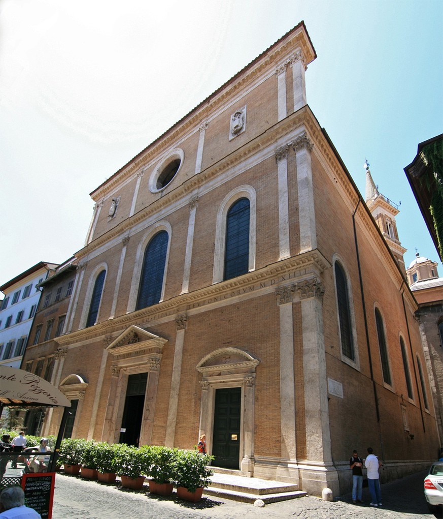 L’église Santa Maria dell’Anima à Rome, lieu de sépulture de Mathieu Schiner. Sa tombe a aujourd’hui disparu.
https://upload.wikimedia.org/wikipedia/commons/0/04/Santa_Maria_del_Anima_I.jpg