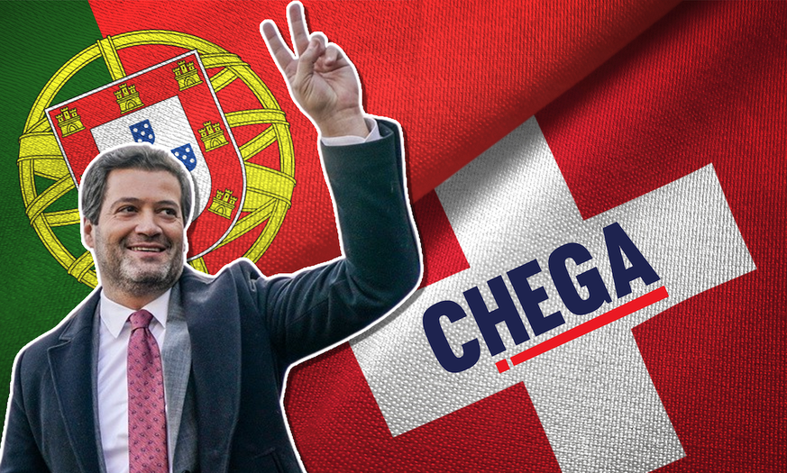 André Ventura a fait monter son parti, Chega, à près de 18% aux élections de mars 2024. Les Portugais de Suisse l&#039;y ont aidé.