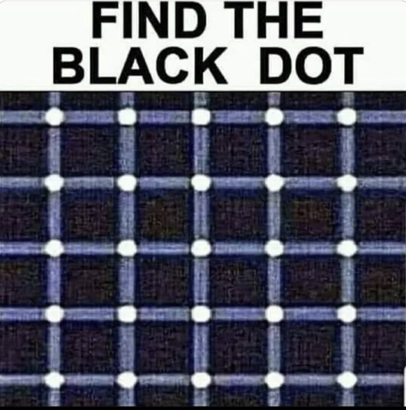 Optische Täuschung: Wo ist der schwarze Punkt?