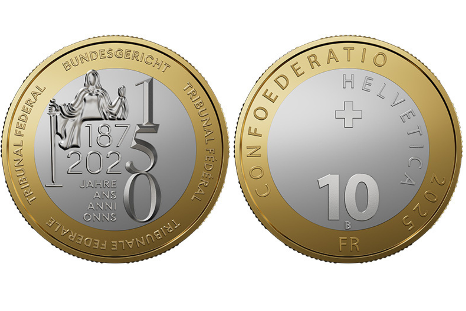 Swissmint sort une pièce suisse pour les 150 ans du Tribunal fédéra