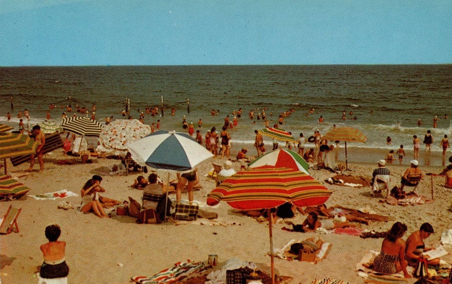 Retro Postkarte Strandferien