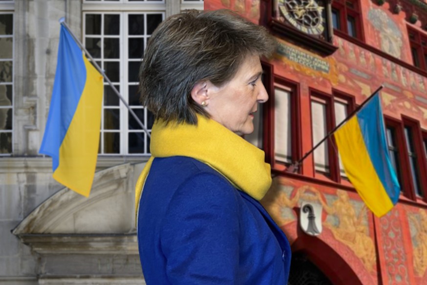 Quand la Suisse se pare des couleurs de l'Ukraine