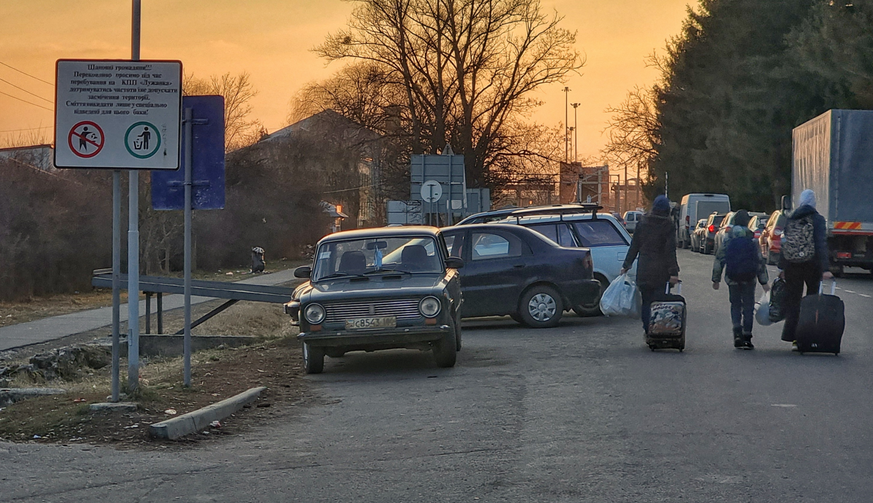 Avant la frontière avec la Hongrie à Berehowe.