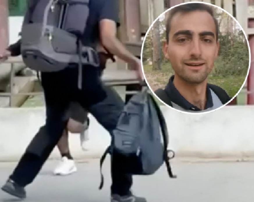 «Je n’ai pas réfléchi, j’ai foncé»: qui est le héros au sac à dos?
