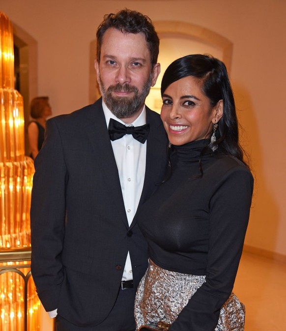 BERLIN, GERMANY - APRIL 12: Christian Ulmen and Collien Ulmen-Fernandes attend the Bundespresseball at Hotel Adlon Kempinski on April 12, 2024 in Berlin, Germany. (Photo by Tristar Media/WireImage)