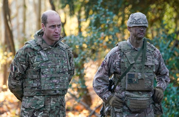 . 23/11/2023. Salisbury Plain, United Kingdom. Prince William, the Prince of Wales , during a visit with the 1st Battalion Mercian Regiment on Salisbury Plain, United Kingdom. PUBLICATIONxINxGERxSUIxA ...
