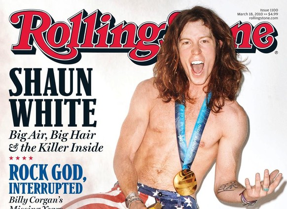 epa02064279 US snowboarding athlete Shaun White, who won gold in the event at the 2010 Vancouver Olympic Games, appears on the cover of the latest Rolling Stone magazine, seen here in a photo released ...
