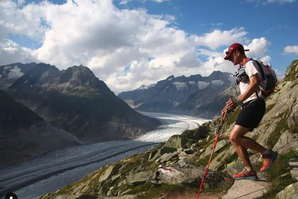 Le glacier d'Aletsch (VS), l'un des célèbres lieux qui accueillent le trail de compétition en Suisse.