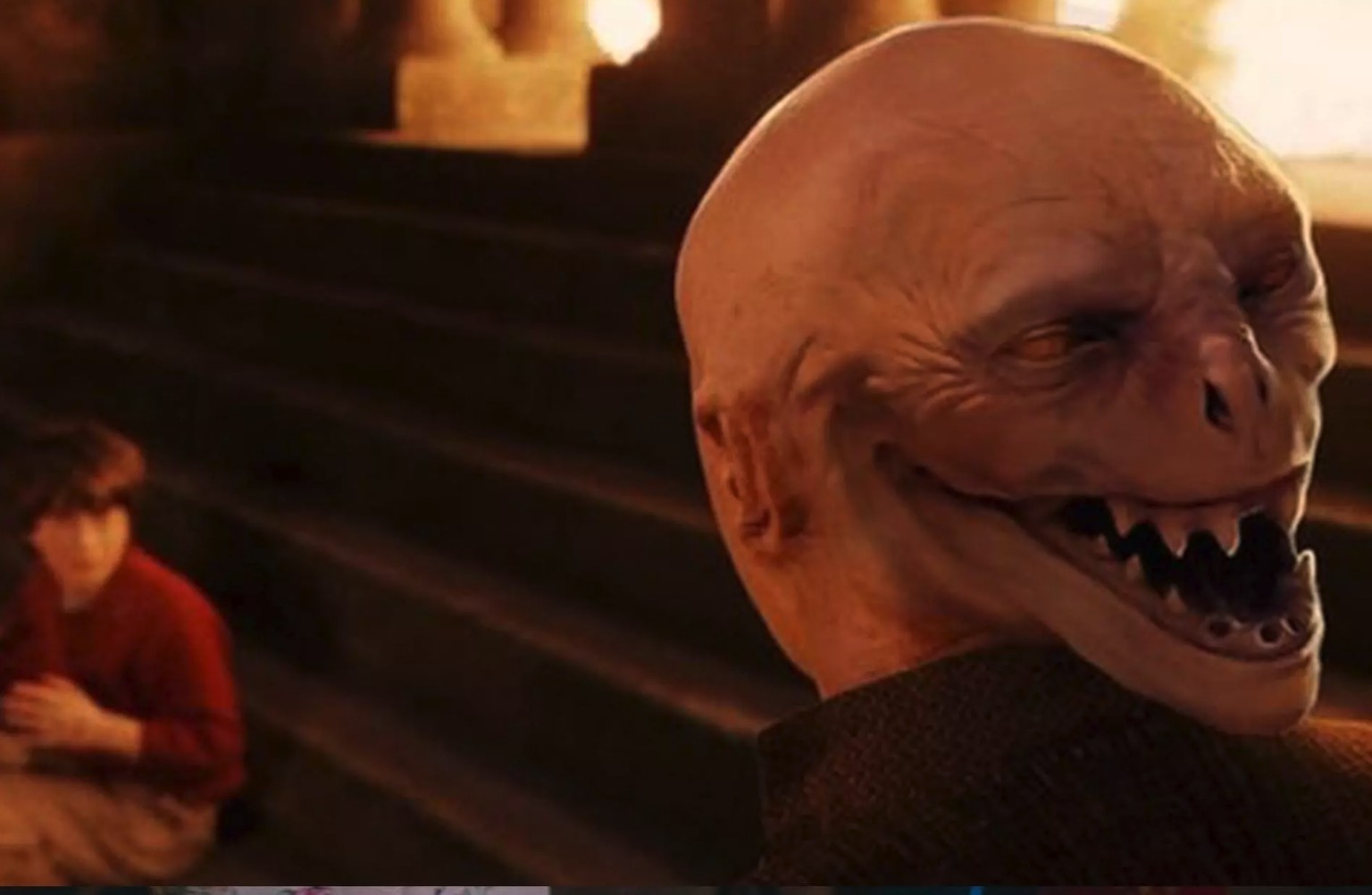 Voici la version intitiale de Voldemort dans Harry Potter à l’école des sorciers (2001)