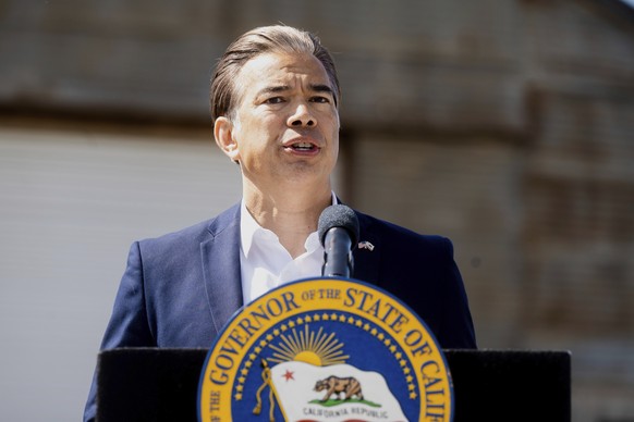FILE - California Attorney General Rob Bonta speaks during a press conference on April 16, 2025, in Ceres, Calif. (AP Photo/Noah Berger, File)
Rob Bonta