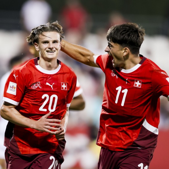 Jill Stiel (à gauche) et Nevio Scherrer (à droite) ont marqué deux des trois buts suisses face à l&#039;Egypte