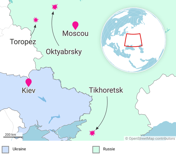 Les trois dépôts touchés près de Toropets (région de Tver), Oktyabrsky et Tikhoretsk (près de Krasnodar) ont explosé violemment suite à une attaque ukrainienne.