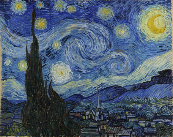 La Nuit Ã©toilÃ©e de Vincent Van Gogh.