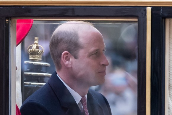 State Visit of President of the Republic of Korea Yoon Suk Yeol - Buckingham Palace, London Prince William The Prince of Wales and Princess Catherine The Princess of Wales arrive in a carriage at Buck ...